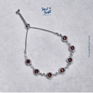 January Birthstone-Garnet Bubble Bracelet